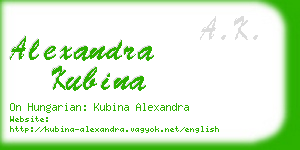 alexandra kubina business card